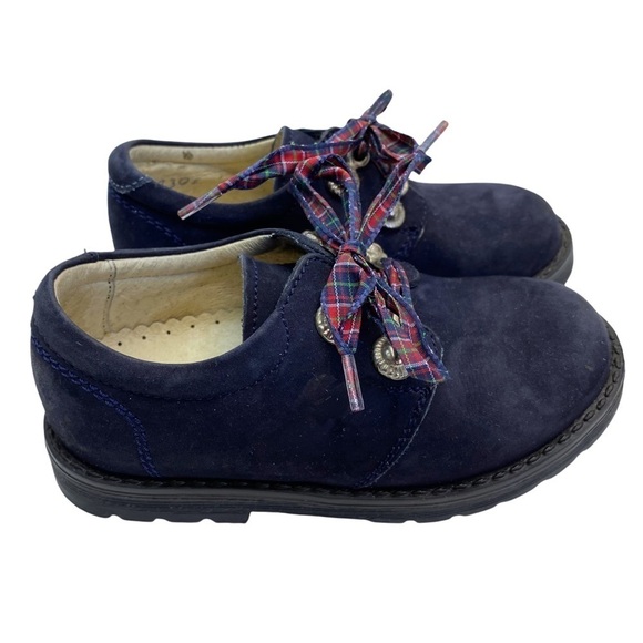 ⚡️ LAST CHANCE MARKDOWN !⭐️✨Elephaten Toddler Kids Shoes Size 7  Blue Suede - Picture 1 of 7